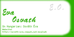 eva osvath business card